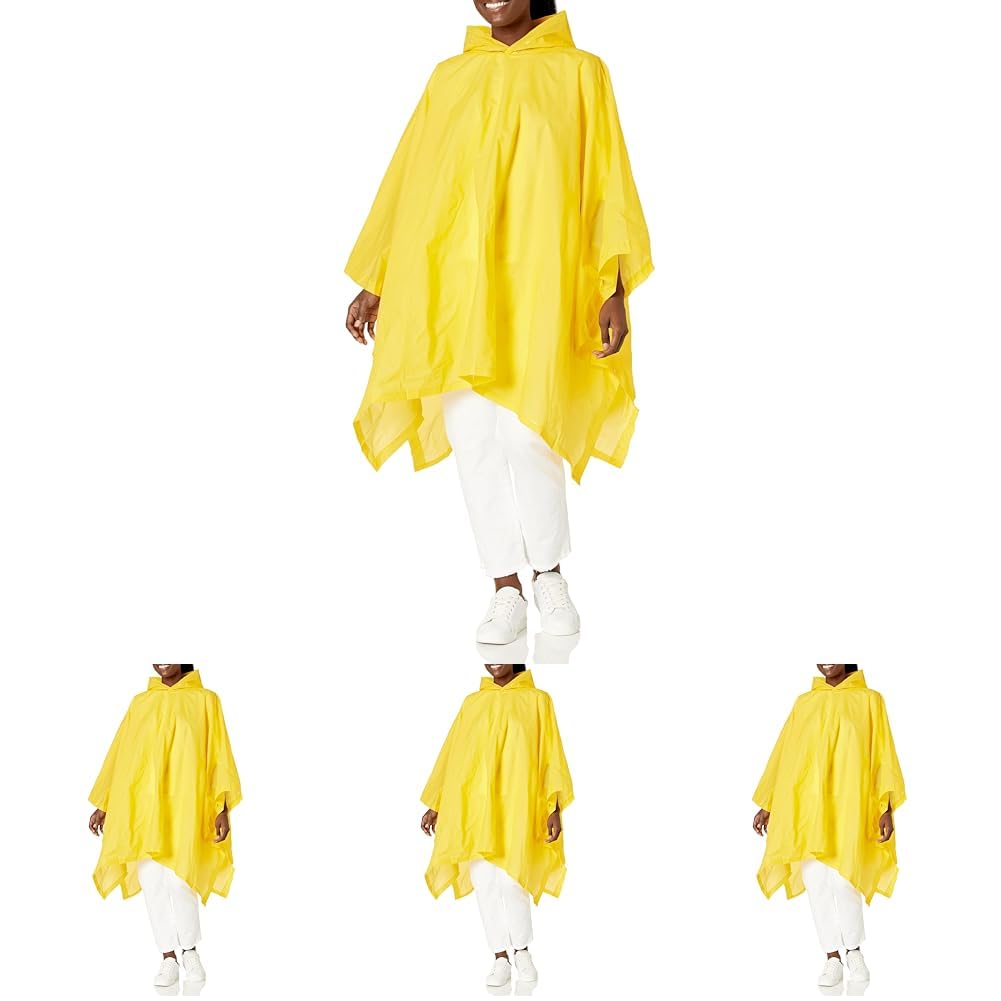 totes Adult Packable Lightweight Adjustable Rain Poncho