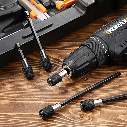 12 Pieces Drill Bit Extender Drill Bit Extension, Bit Holder For Impact Driver, Extension Bits For Drill Quick Release Extension, Socket Screwdriver Bit Holder Magnetic Extension Adapter Set #TOP5