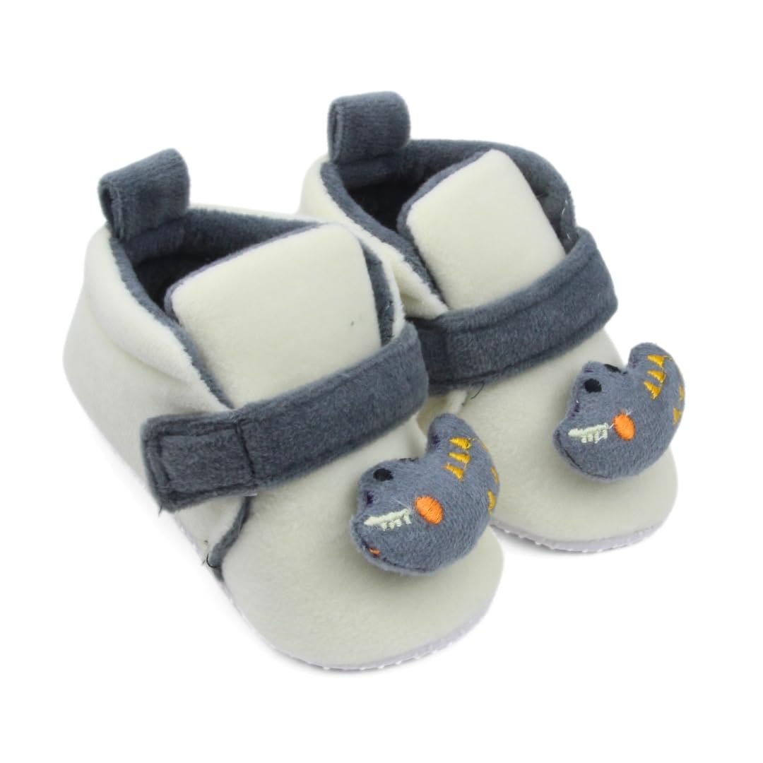 6 To 12 Months Baby Boys & Girls Animal Face Booties -BT5026-image-36