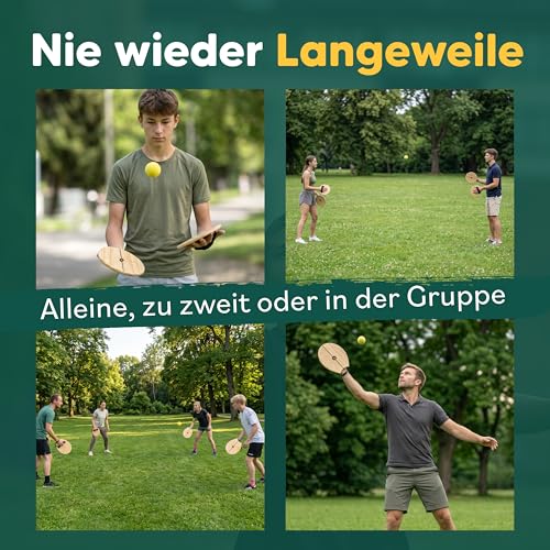 two46 Boardball | Klettballspiel war gestern - Das Neue Outdoor Spiel für Kinder & Erwachsene | Erfunden in DE - Alternative zu Badminton & Tennis | spannendes Strand- & Garten Spiel