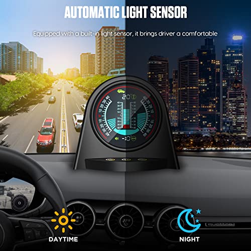 Car Digital Inclinometer Pitch Inclinometer Off-Road Accessories Hud Meter For Pitch Angle/Roll Angle Measurement #TOP3