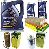 Original MANN Ölfilter Motor-Öl 7L MANNOL Defender 10W-40 +MANN-FILTER Mercedes E-Klasse W124 E 280