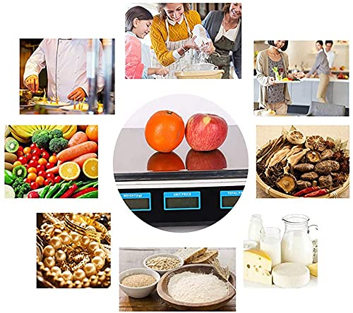 Báscula electrónica digital con plataforma de acero inoxidable 40Kg miniatura 3