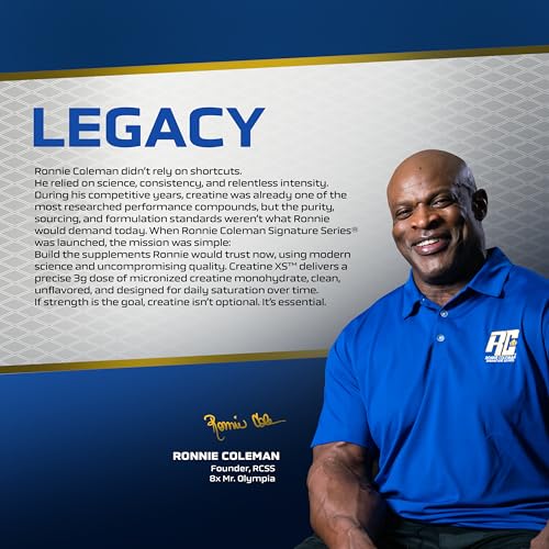 Image of Ronnie Coleman Signature Series Creatine XS, Unflavoured (100 Servings, 300g / 0.66lbs)