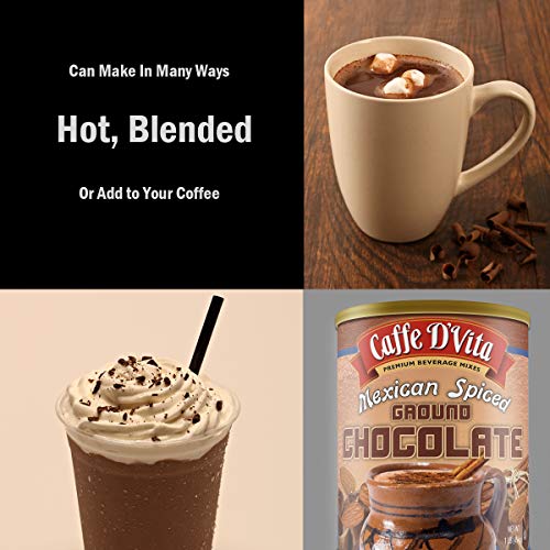 Caffe D’Vita Mexican Spiced Ground Chocolate 1 lb. can (16 oz.)