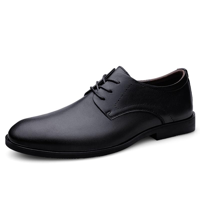 Men's Classic Retro Shoes Mens Square Toe Business Dress Office Leather Shoes Men Fashion Wedding Flats Anti-Slip Low Top Non Slip Prom2