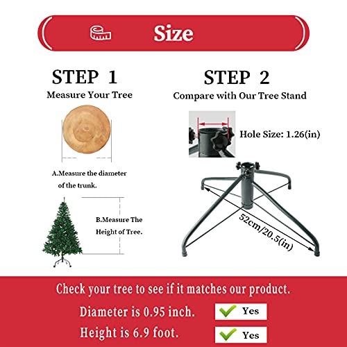 Flygulls Christmas Tree Stand For Artificial Trees Sturdy Metal Christmas Tree Base Decoration (Green) 20.5" #TOP1