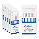 VivaTest 8-in-1 Urine Drug Testing Kit – 5 Tests – Detects Cocaine, Opiates, Methamphetamine, Amphetamine, THC, Benzodiazepines, Methadone, MDMA – Accurate Home Drug Test – Fast Results in 5 Minutes