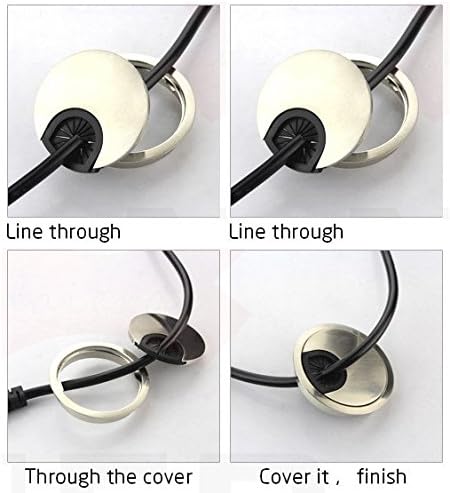 Computer Grommet for Desk Table Cable Tidy (60mm, White)