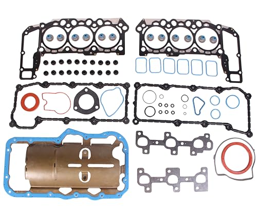Image of AUCERAMIC HS26229PT MLS Cylinder Full Head Gasket Set Multiple Layers Steel Fit 2002-2005 Dodge RAM 1500 Jeep Liberty 2004-2005 Dodge Dakota Durango 2005 Grand Cherokee 3.7L CS26229 Vin K, Black
