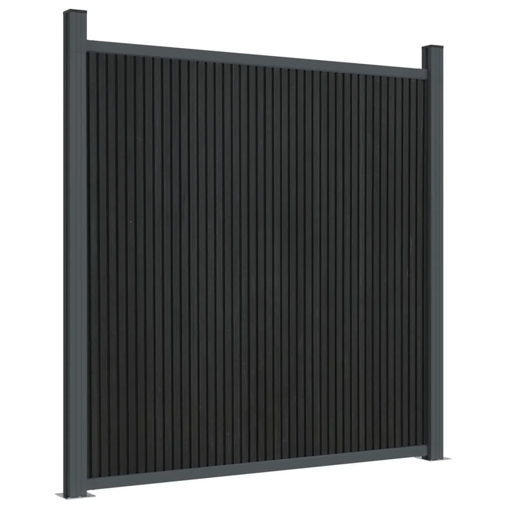 vidaXL Panel de Valla, Pared de Cerca Decorativa, Pantalla de Privacidad, Barrera para Jardín Patio Terraza Hogar, WPC Gris 872x186 cm