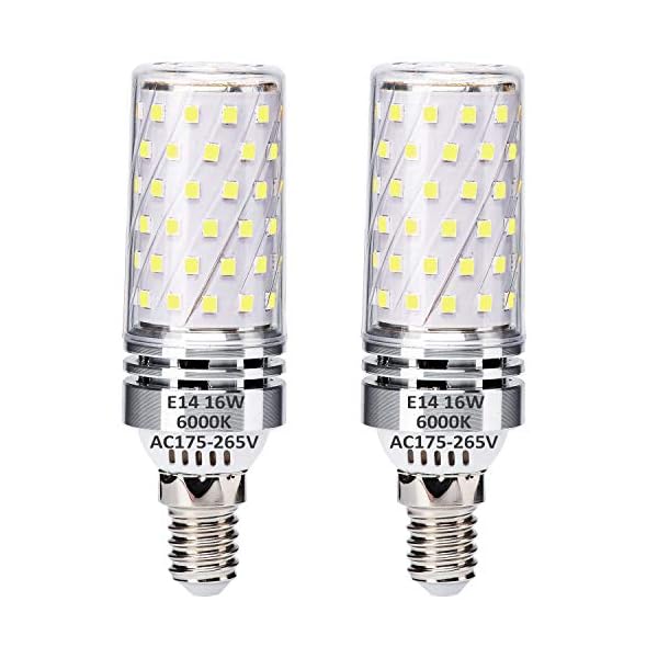 Ugvmn E14 LED Kerze Birnen 16W Kaltweiss 6000K Entspricht 120W Halogen Birnen, E14 energiesparlampe , e14 glühbirnen…