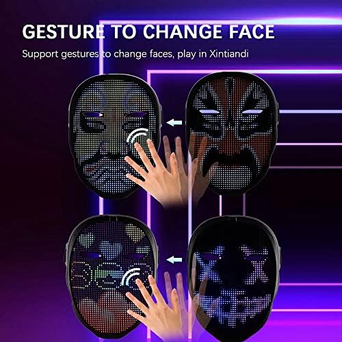 Buy LED Mask With Face Bluetooth Programmable AP Digital Smart LED