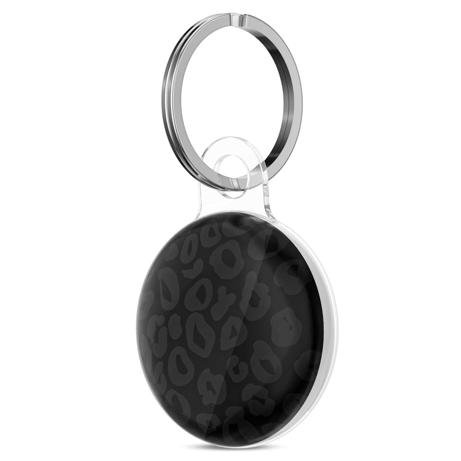 Svanove for Airtag Holder Case Cheetah Print, Leopard Pattern Airtag Keychain, Luxury Trendy Air tag Accessories, Cute Girly Aesthetic Design Itag Key Ring Cover for Women Girl Kids, White — view 24