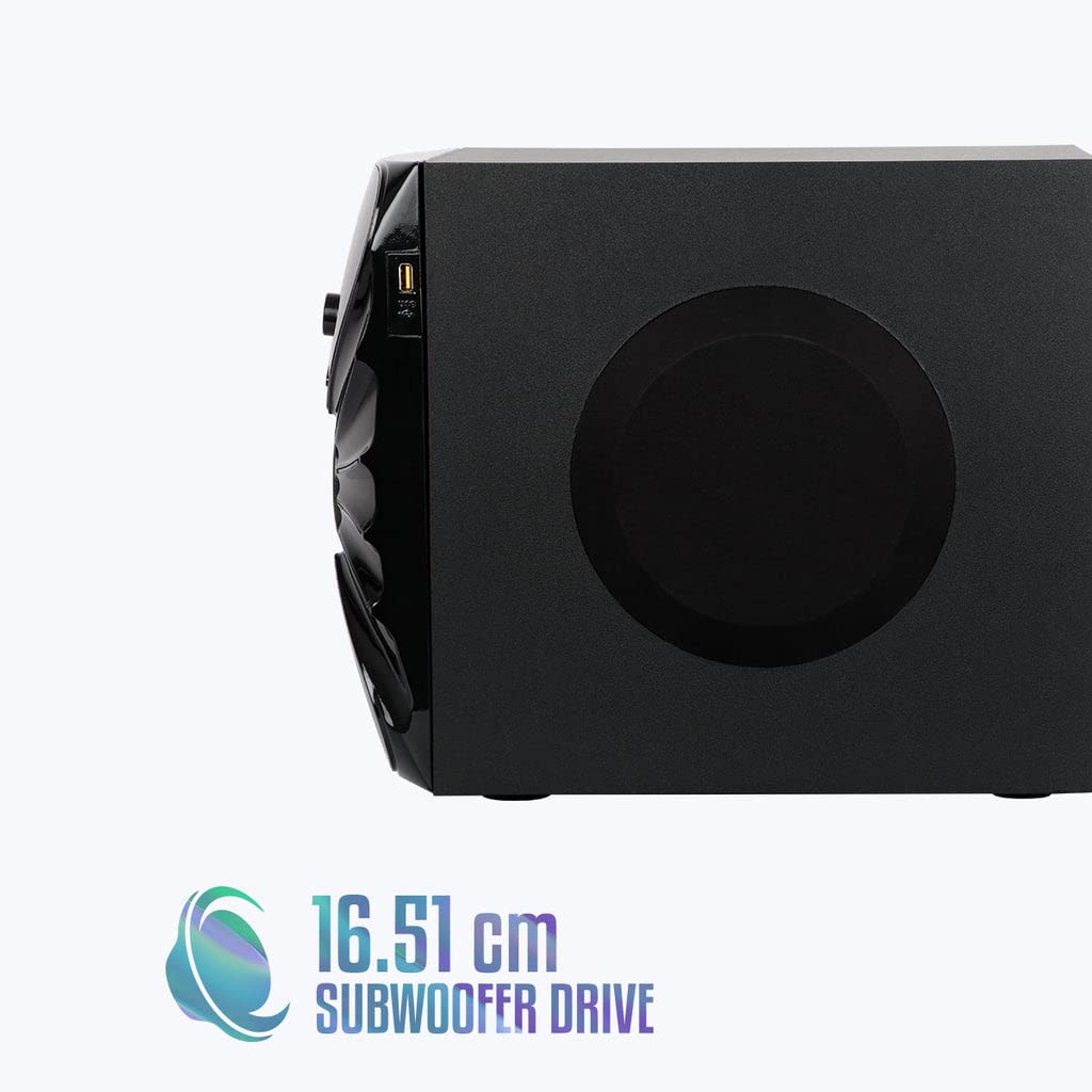 ZEBRONICS Zeb-Rainbow 400 Subwoofer Side View USB പോർട്ട് ഉപയോഗിച്ച്
