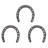 jojofuny 3Pcs Cast Iron Horseshoe Wall Hanging Decor for Home Rustic Wall Sculpture Unique Horseshoe Ornaments for Hanging and Photography Prop