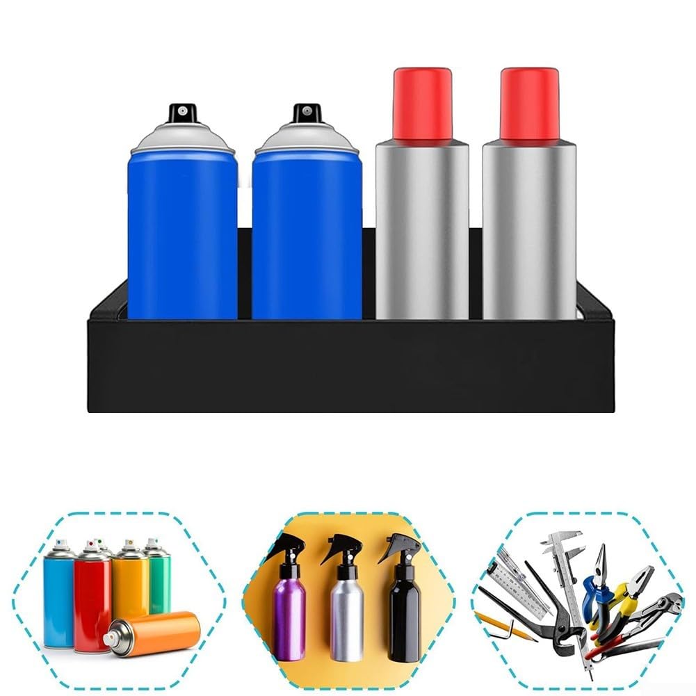 Zilimontt Lot de 2 supports magnétiques pour boîte à outils, organiseur de bouteilles en acier au carbone avec aimant puissant pour rangement de garage et d'atelier
