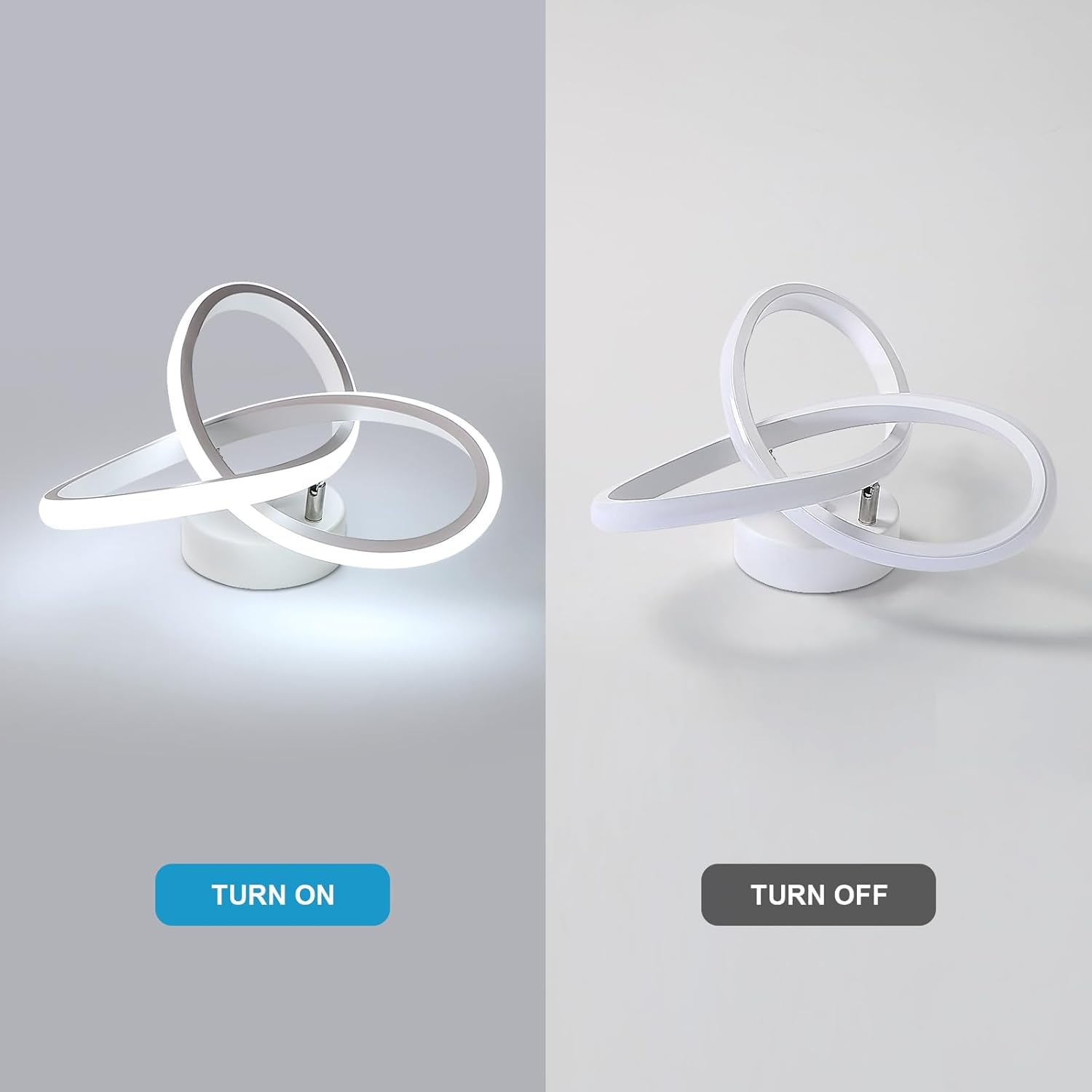 Comely Moderna Lámpara de Techo LED, 22W Plafón LED Techo Blanca Moderno, Diseño Forma de Flor Luz de Techo para Dormitorio Cocina Sala de Estar Pasillo Comedor Balcón