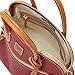 Dooney & Bourke Women's Domed Satchel in Pebble Grain Leather, Large Handbag with Adjustable & Detachable Shoulder Strap - Wine