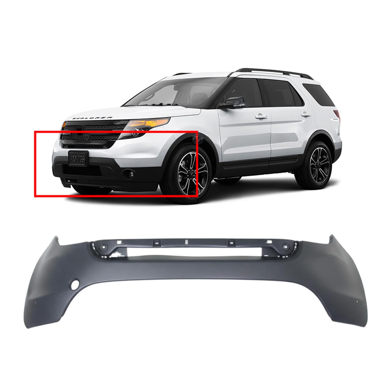 Amazon.com: FitParts Compatible with Ford Explorer 2011-2015 Front