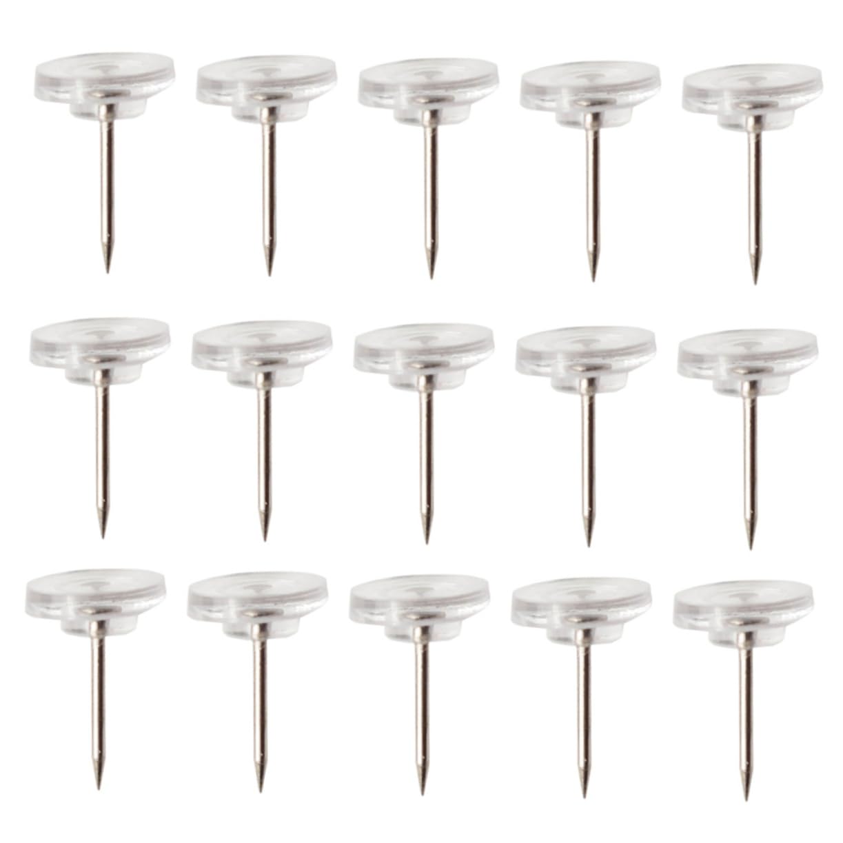 Gadpiparty 5 Ensembles Ongles en Forme D'id À Tête Plate des Murs Panneau De Liège pour Planches Panneau Perforé Punaises Pousser Punaises Claires Marquer Plastique 200 Pièces * 5