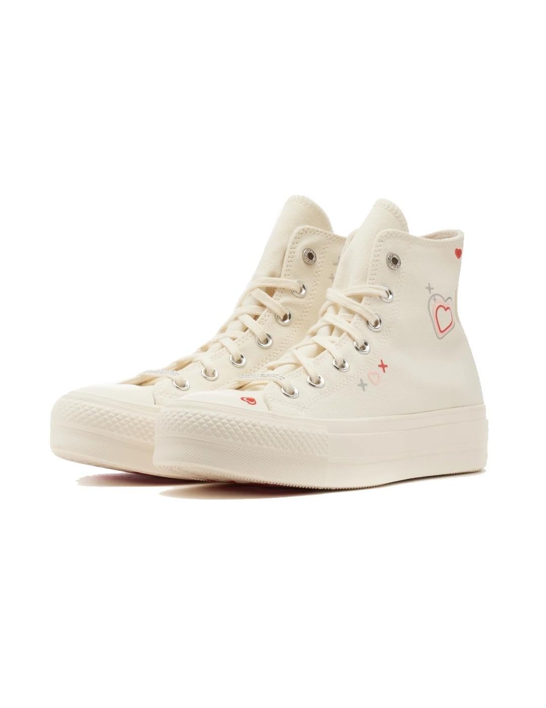 Converse Chuck Taylor All Star Lift Platform Y2K Heart Zapatillas Beige da Donna A09114C