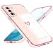 Produktbild Keteen Handyhülle für Samsung Galaxy S22 Plus Hülle Cute Herz Muster Mädchen Galvanisierte Kameraschutz Weich TPU Silikon Schutzhülle Ultra Dünn Case Stoßfeste Hülle für Samsung Galaxy S22 Plus-Rosa