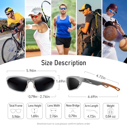 Image of BIRCEN Sport Polarized Sunglasses for Men - Women:UV Protection Shades for Fishing Driving Cycling Running
