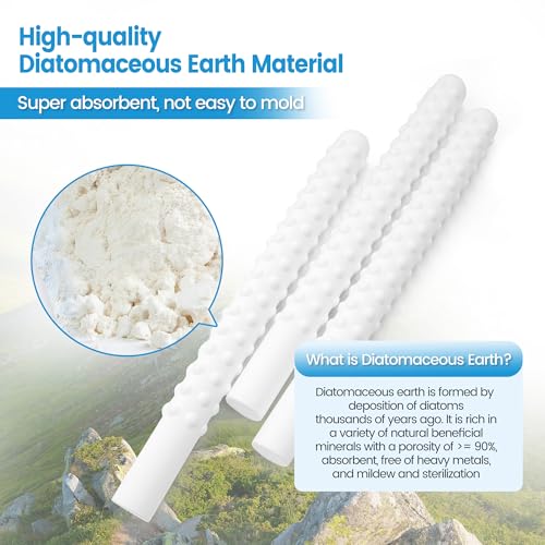 Image of Wisesorb 7 Pack Reusable Diatom Drying Stick - Quick Moisture Absorber, Non-Toxic Humidity Control Dehumidifier Grainy Moisture Cleaner for Silicone Toys, Bathroom, Closet