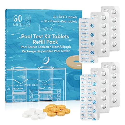Comprobador De Cloro Y Ph: Juego De Pastillas De Prueba Para Piscina – 30 Pastillas Phenol Red 30 Dpd1 – Valor De Ph Y Cloro Libre