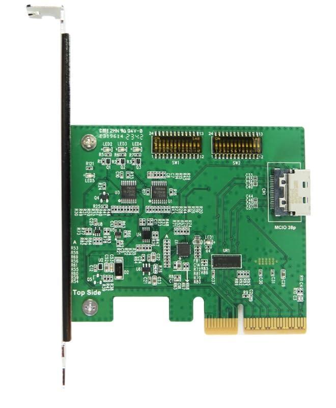 Micro SATA Cables Enhance Data Connectivity with PCIe x4 Redriver to MCIO 38P PCIe Gen 5 Adapter - High-Speed PCIe x4 to MCIO 38P Adapter for Optimized Performance
