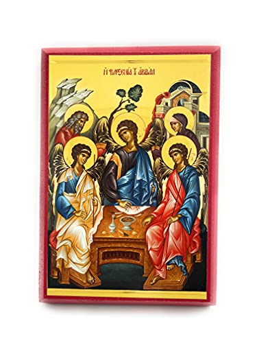 Wooden Byzantine Orthodox Christian Icon The Holy Trinity/The Icon of
