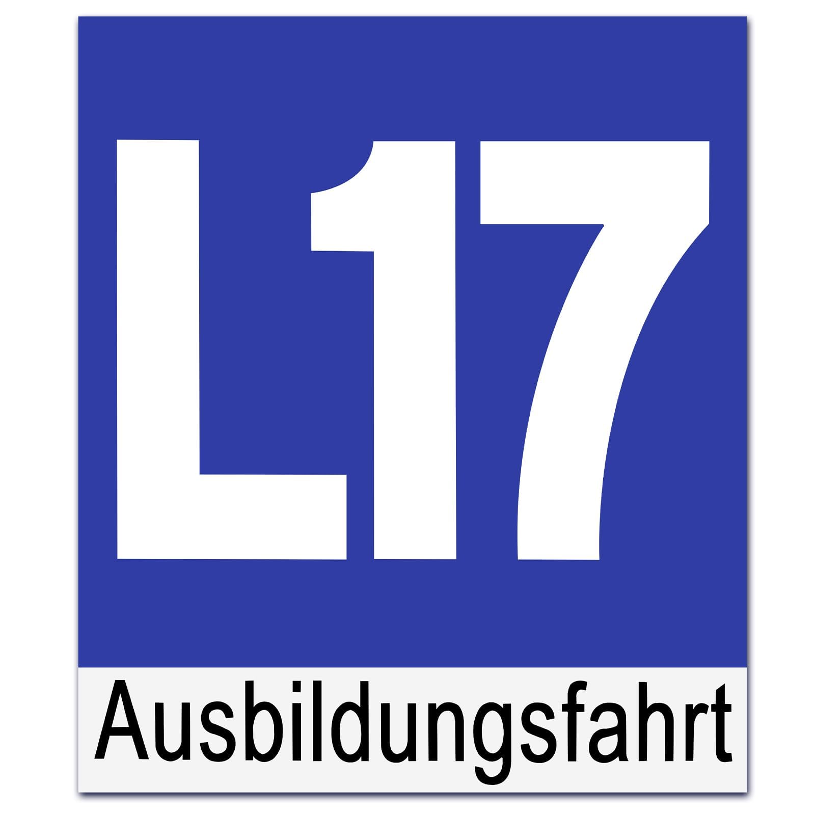 L17 tabliczka magnetyczna na samochód – dla początkujących kierowców, tabliczka magnetyczna, dla początkujących, L17, tablica do nauki jazdy, do montażu na zewnątrz pojazdu, folia magnetyczna