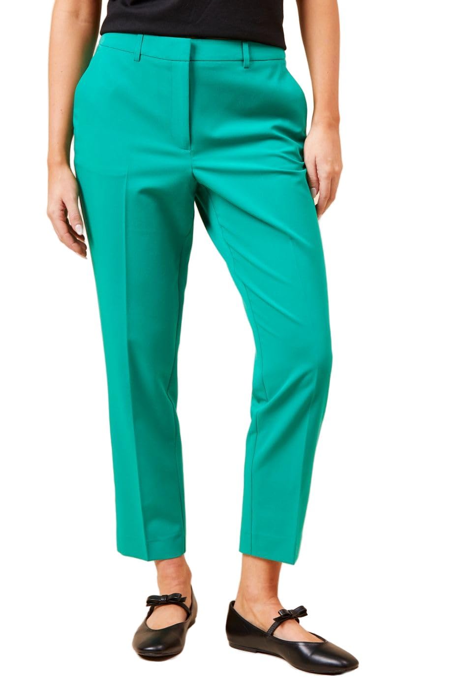 Dorothy Perkins Women's Green ’S Ankle Grazer Trousers