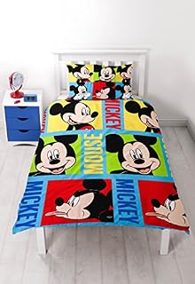 Disney Mickey Mouse 'Bright' Single Duvet Set - Repeat Print Design