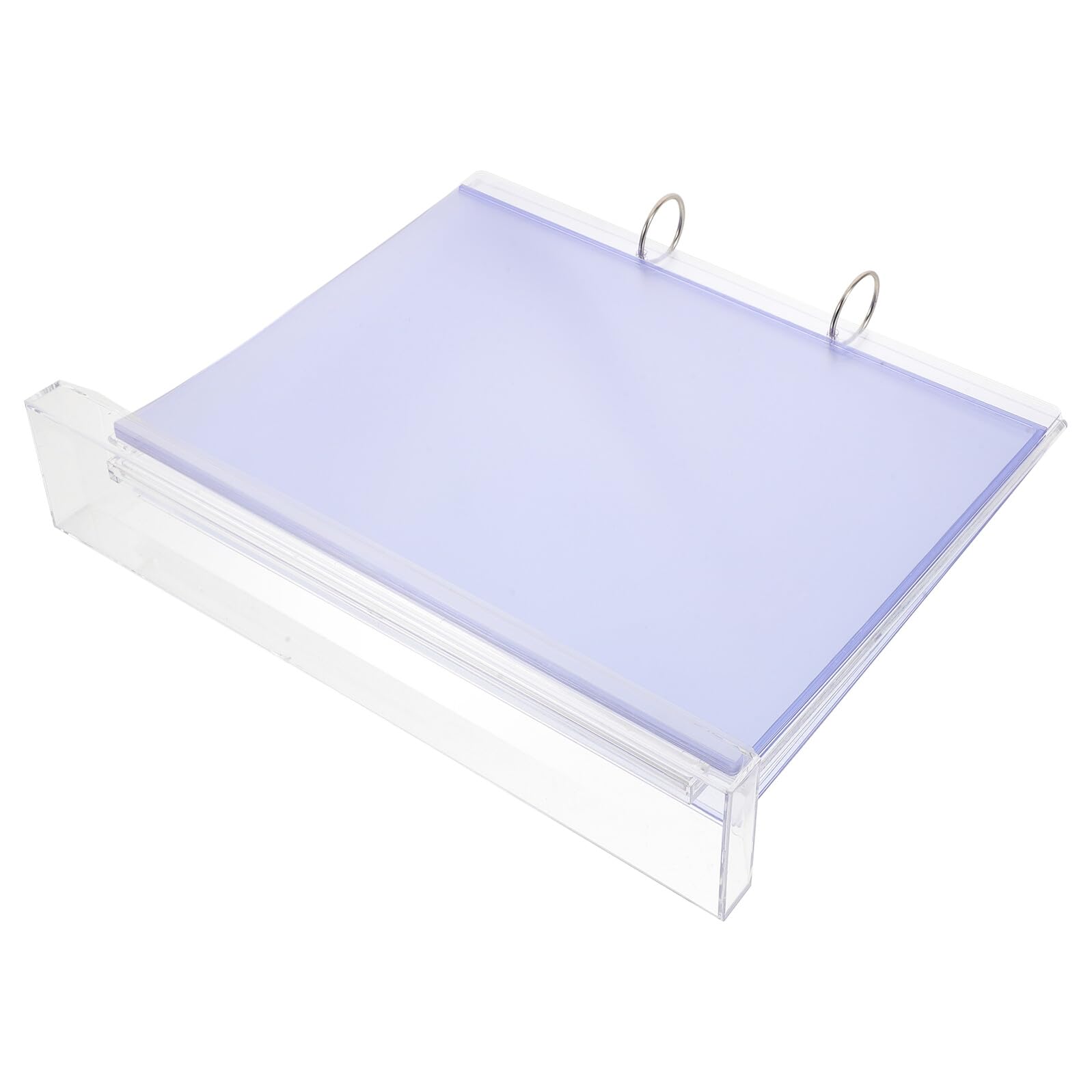 Portamenús Horizontal Transparente A6 Base Biselada Soporte de Exhibición de Mesa para Restaurante 6 Fundas de Doble Cara Expositor de Letreros y Menú Multipágina Fácil de