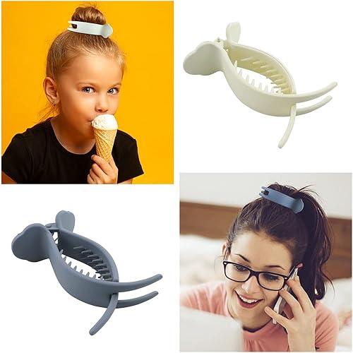 Miniatura 4 de Paquete de 4 herramientas para trenzar el cabello de moño, clip de cola de caballo para tocado femenino, moldeador de moño, kit de cola de caballo,