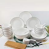 ★ Facile à Utiliser: La Conception Et L'emballage Exquis De La Vaisselle Peuvent être Empilés Dans Des Tailles Appropriées Pour économiser De L'espace Dans L'armoire