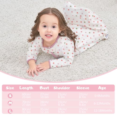 Image of Miracle Baby Sleep Sack - 100% Breathable Cotton Wearable Blanket, Long Sleeve Sleeping Sack for Infant 0-18 Months(3 Pack)