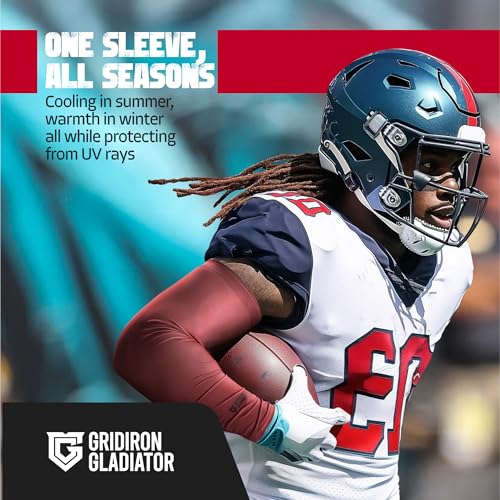 Gridiron Gladiator Football Arm Sleeve - Sport Compression Sleeves Men Women - Lightweight Breathable UPF 50+ Sun Protection2