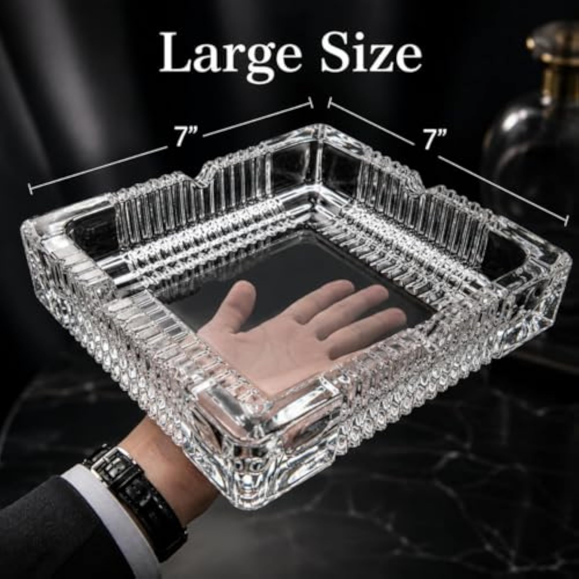 Luxury Transparent Glass Ashtray