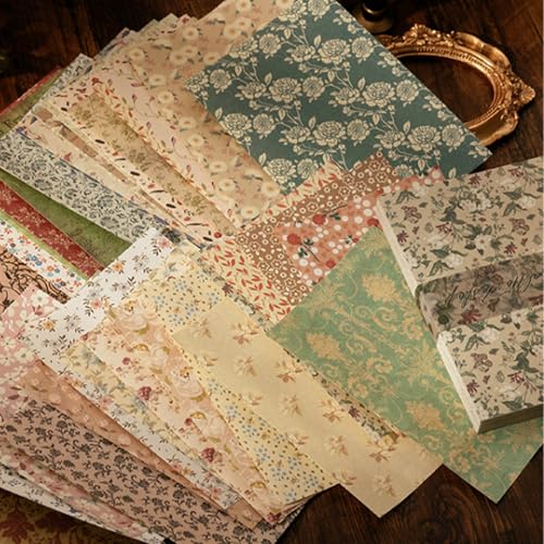 Miniatura 5 de 100 Hojas De Papel Vintage Para Álbumes De Recortes, Periódicos, Suministros Estéticos, Decoración De Habitación Para Escribir, Dibujar, Diario De Viaje, Tarjetas, Álbumes, Adornos, Estilo 5