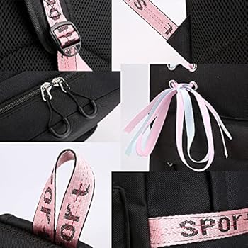 LOVEAngeler Mochila Lisa Rose JISOO Jennie Kawaii Colleage Bookbag