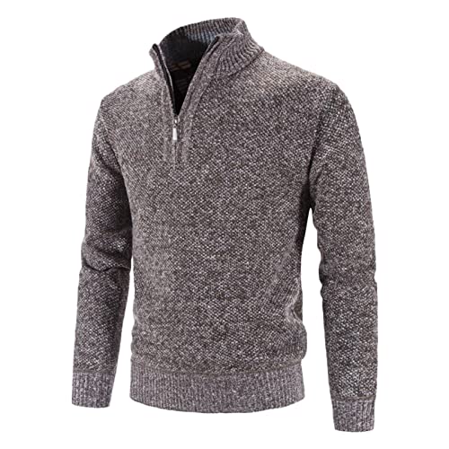 Pull en tricot homme Kelsiop couleur unie épaisse pour l'hiver au bureau