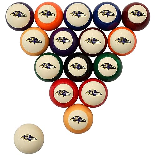 Imperial Cream Baltimore Ravens Retro Billiard Ball Set
