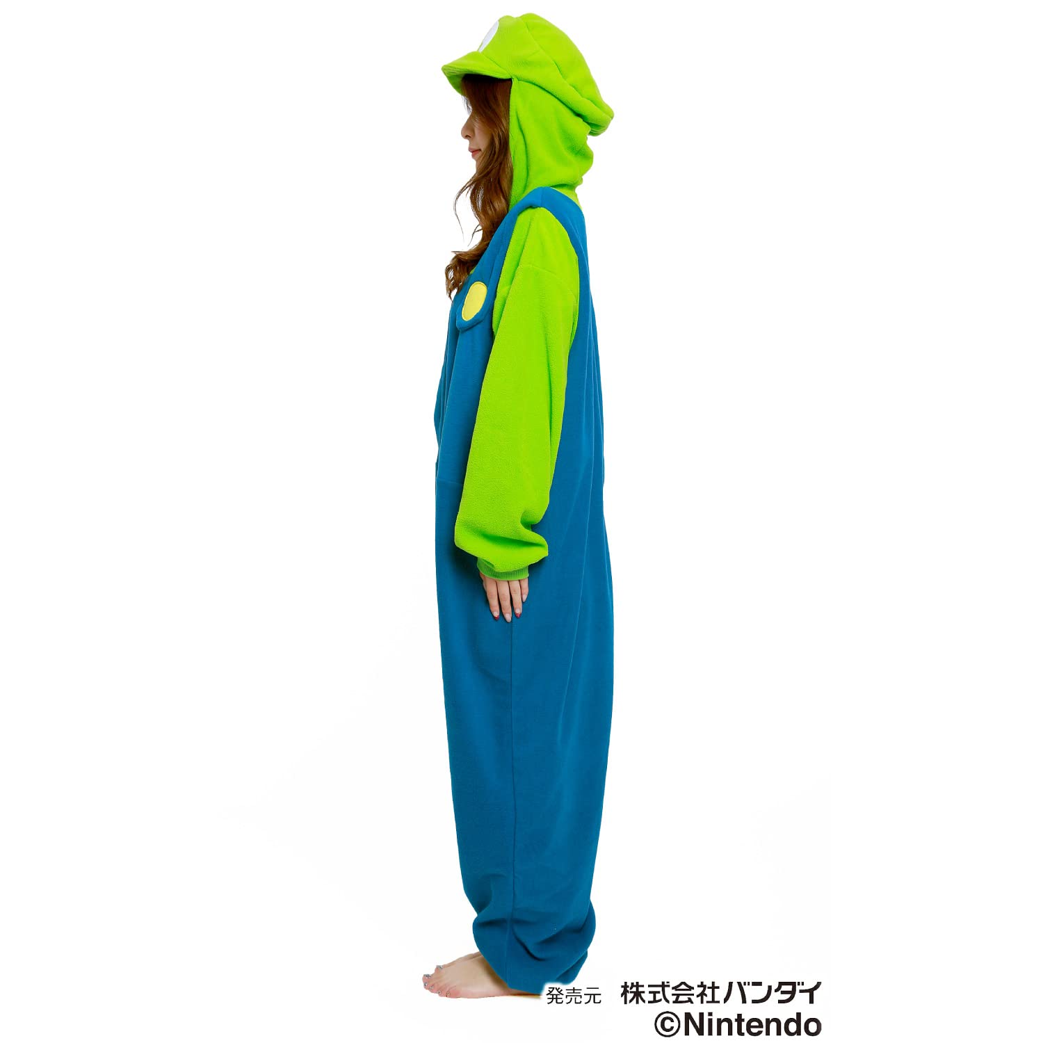 SAZAC Kigurumi Super Mario Bros Luigi - Onesie Jumpsuit Halloween Costume