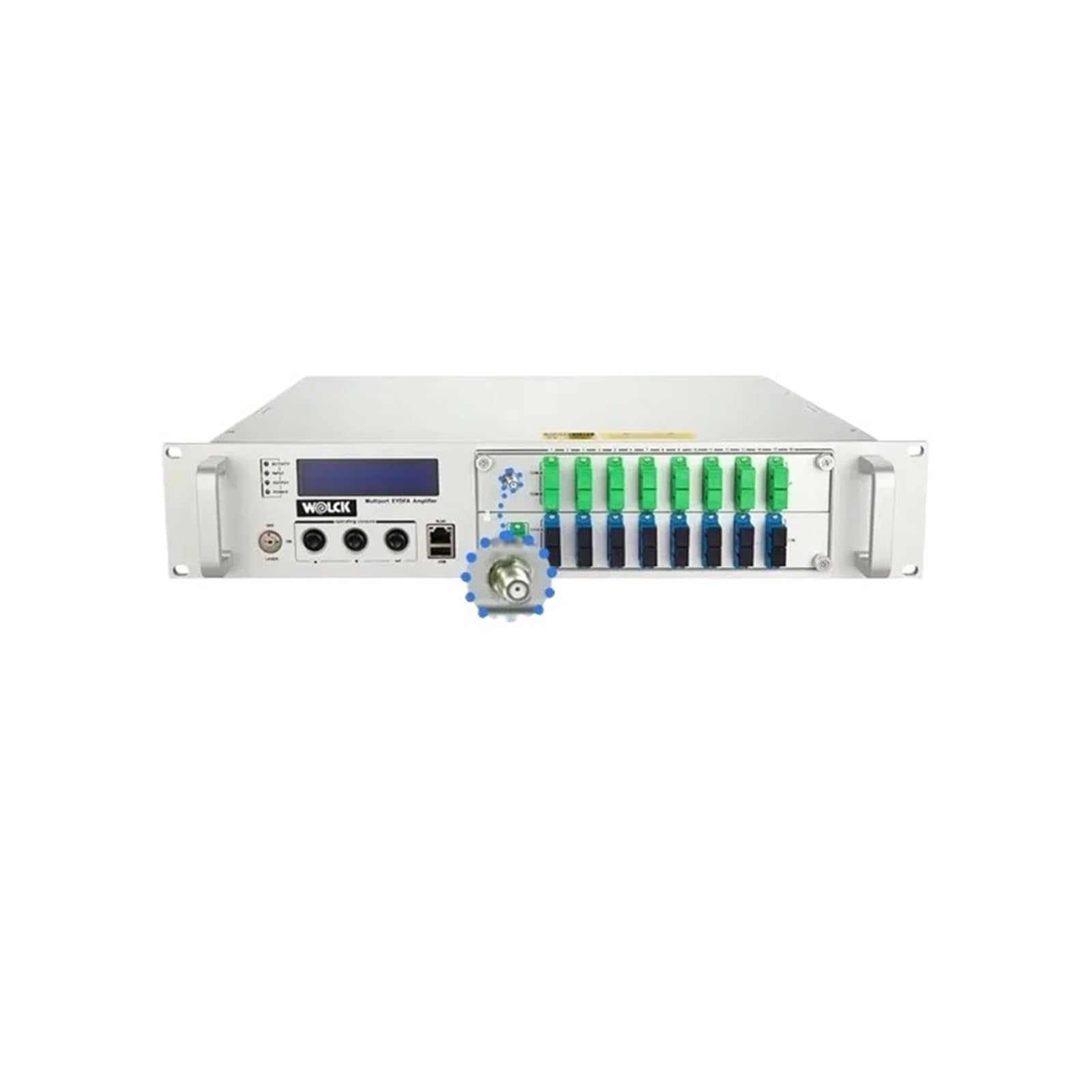 Amplificador de Fibra óptica Wolck 1U 2U CATV 23db 22db 19db | 4/8/16/32/64 Puertos Puertos 1550nm EDFA Con WDM(1U 4 PORTS)