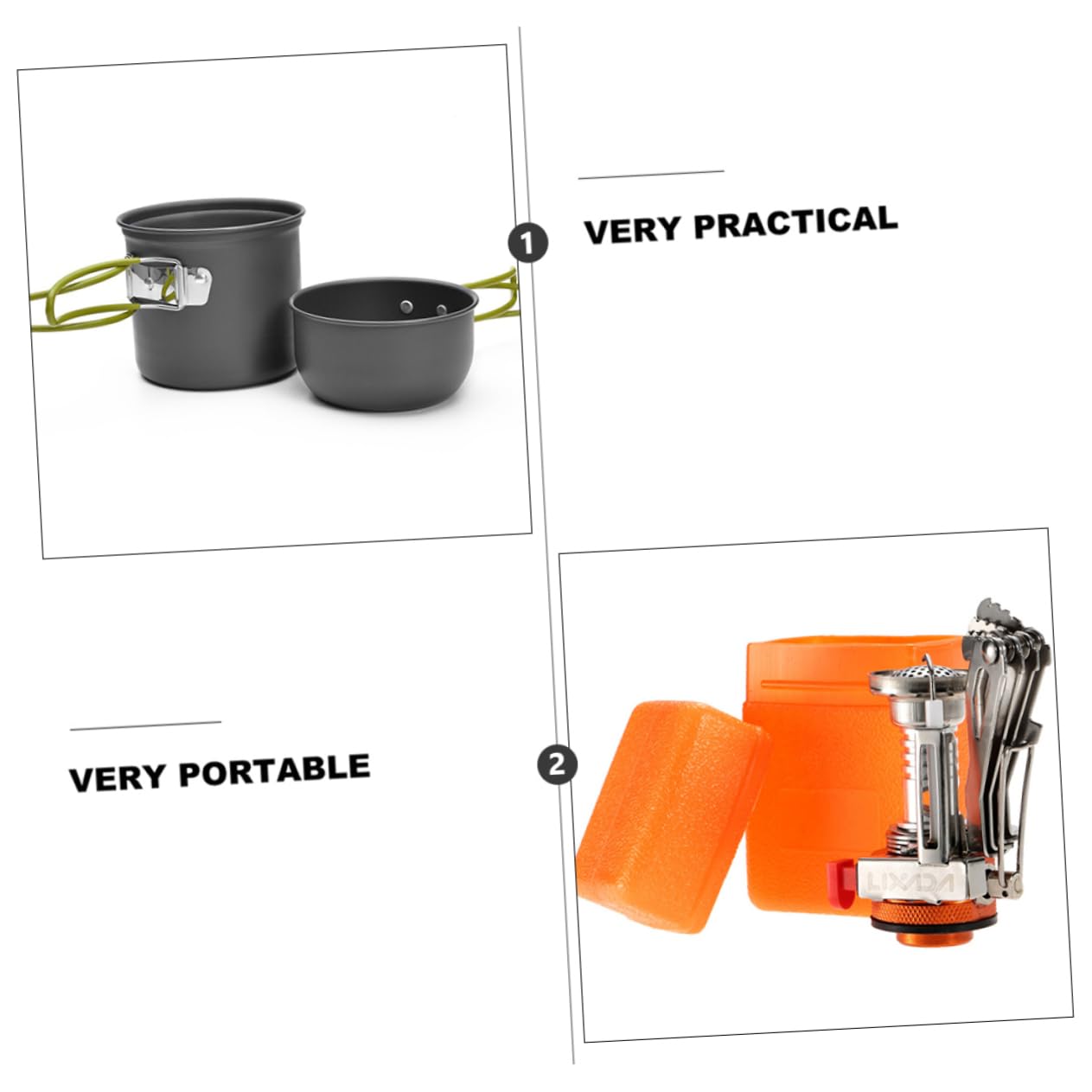 SUPVOX Camping Cookware Set Aluminum Alloy Cookware Kit Portable Cooking Pots for Outdoor Cooking Camping