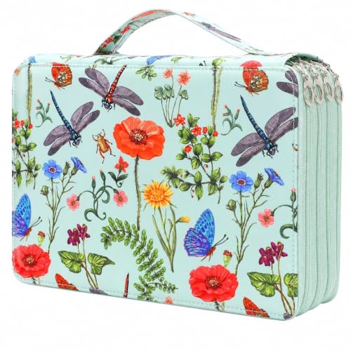 Image of 200 Slots Colored Pencil Case Organizer, 4 Layer Bag