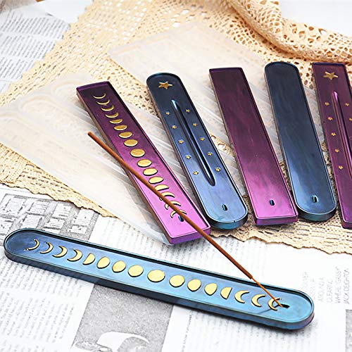 Souarts Moldes de silicone para suporte de incenso para resina, formas de resina de bandeja de incen